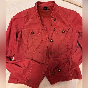 Women’s Calvin Klein jeans corduroy jacket.  A light red color, size medium